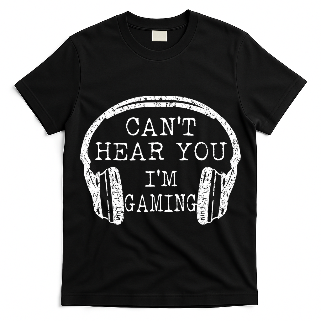 I Can't Hear You I'm Gaming Headphones Gamer T-Shirt