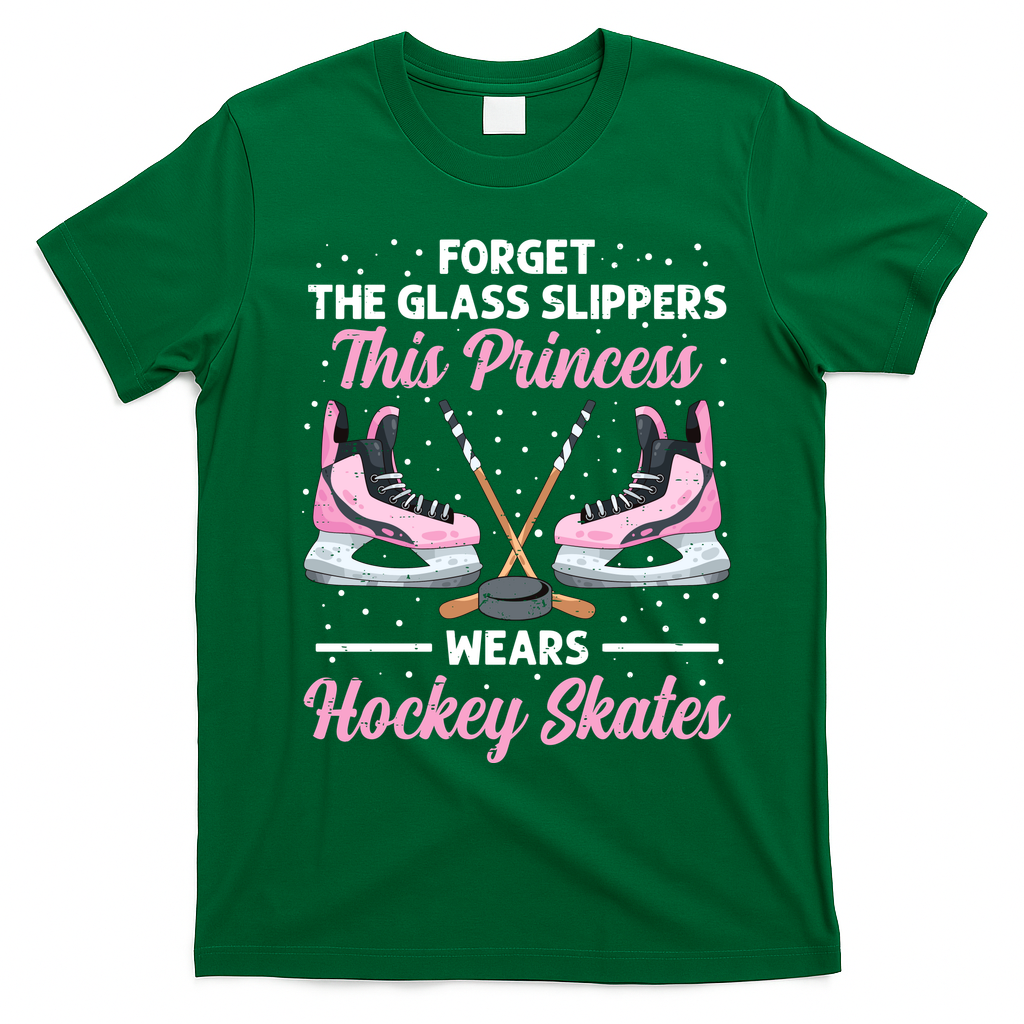 Cool Ice Hockey Design For Girl Mom Wo Ice Hockey Player T-Shirt - Irish Green