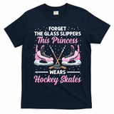 Cool Ice Hockey Design For Girl Mom Wo Ice Hockey Player T-Shirt - Navy Blue