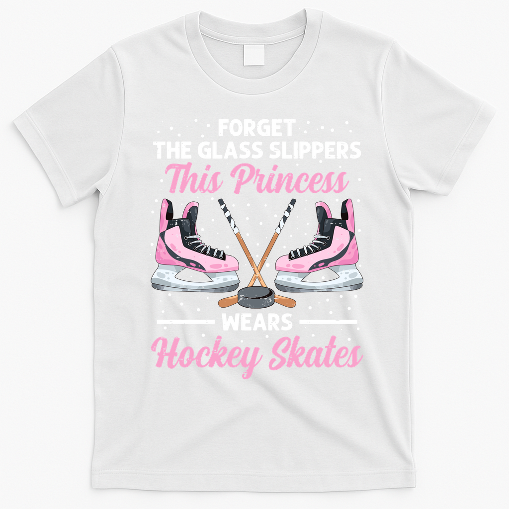 Cool Ice Hockey Design For Girl Mom Wo Ice Hockey Player T-Shirt - White