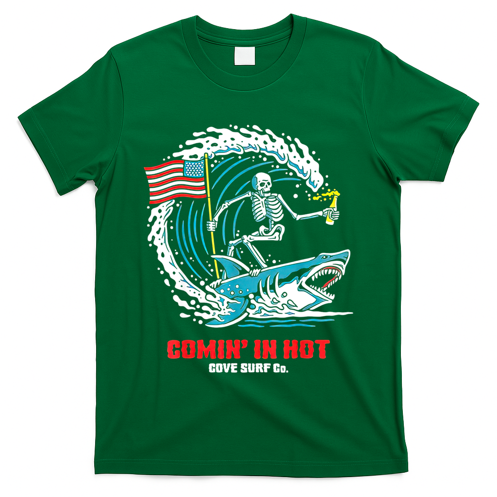 Comin In Hot Cove Surf Co T-Shirt