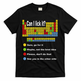 Can I Lick It Periodic Table Teacher Student Vintage T-Shirt - Black