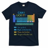 Can I Lick It Funny 100 Days Of School Periodic Table T-Shirt - Navy