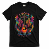 Cute I ROCK THE SPECTRUM Autism Dad Peace Love Unique I T-Shirt