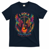 Cute I ROCK THE SPECTRUM Autism Dad Peace Love Unique I T-Shirt