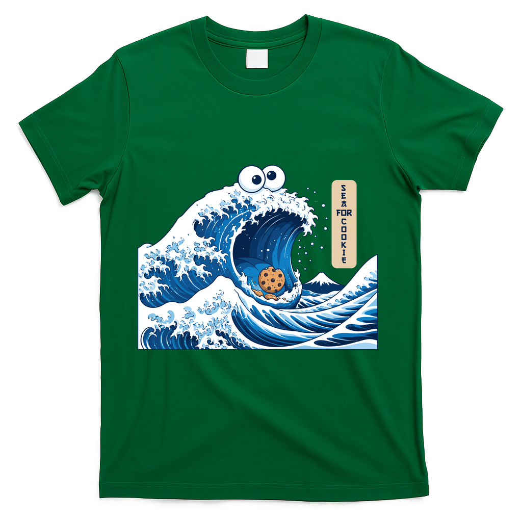 Cookie In The Sea T-Shirt - Green