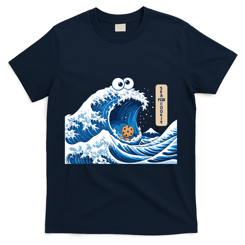 Cookie In The Sea T-Shirt - Navy