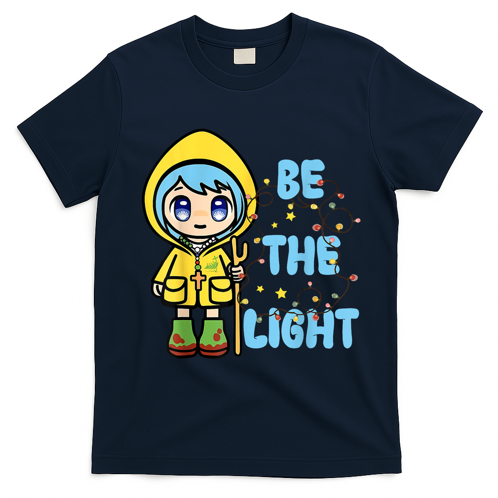 Christmas Jubilee Be The Light Luce Anime Mascot Of The 2025 Xmas Gift T-Shirt - Navy Blue