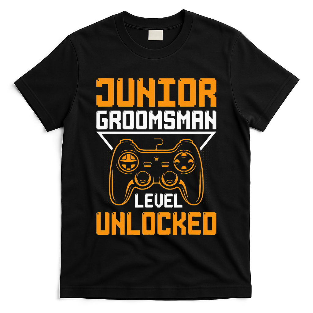 Cute Junior Groomsman Gaming Wedding Party Jr Gift T-Shirt