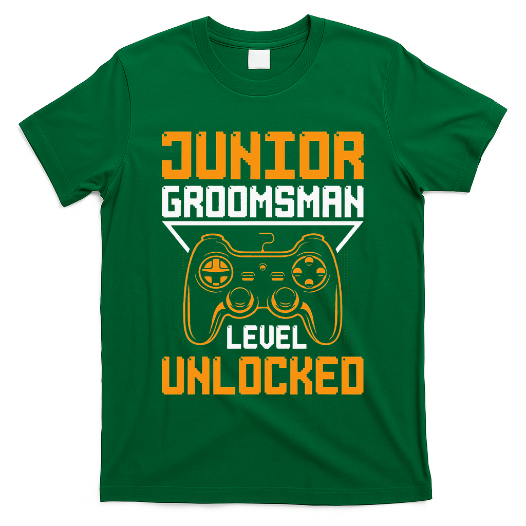 Cute Junior Groomsman Gaming Wedding Party Jr Gift T-Shirt