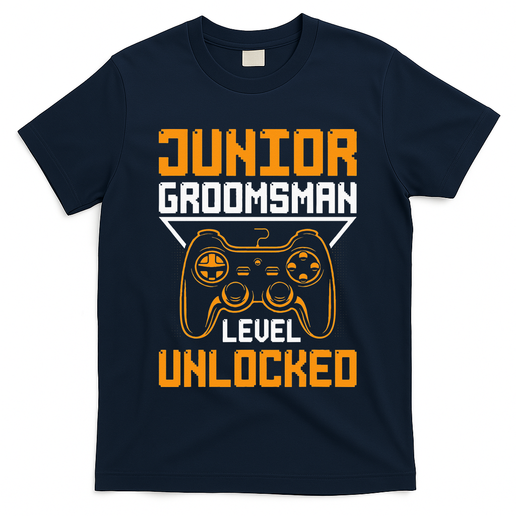 Cute Junior Groomsman Gaming Wedding Party Jr Gift T-Shirt
