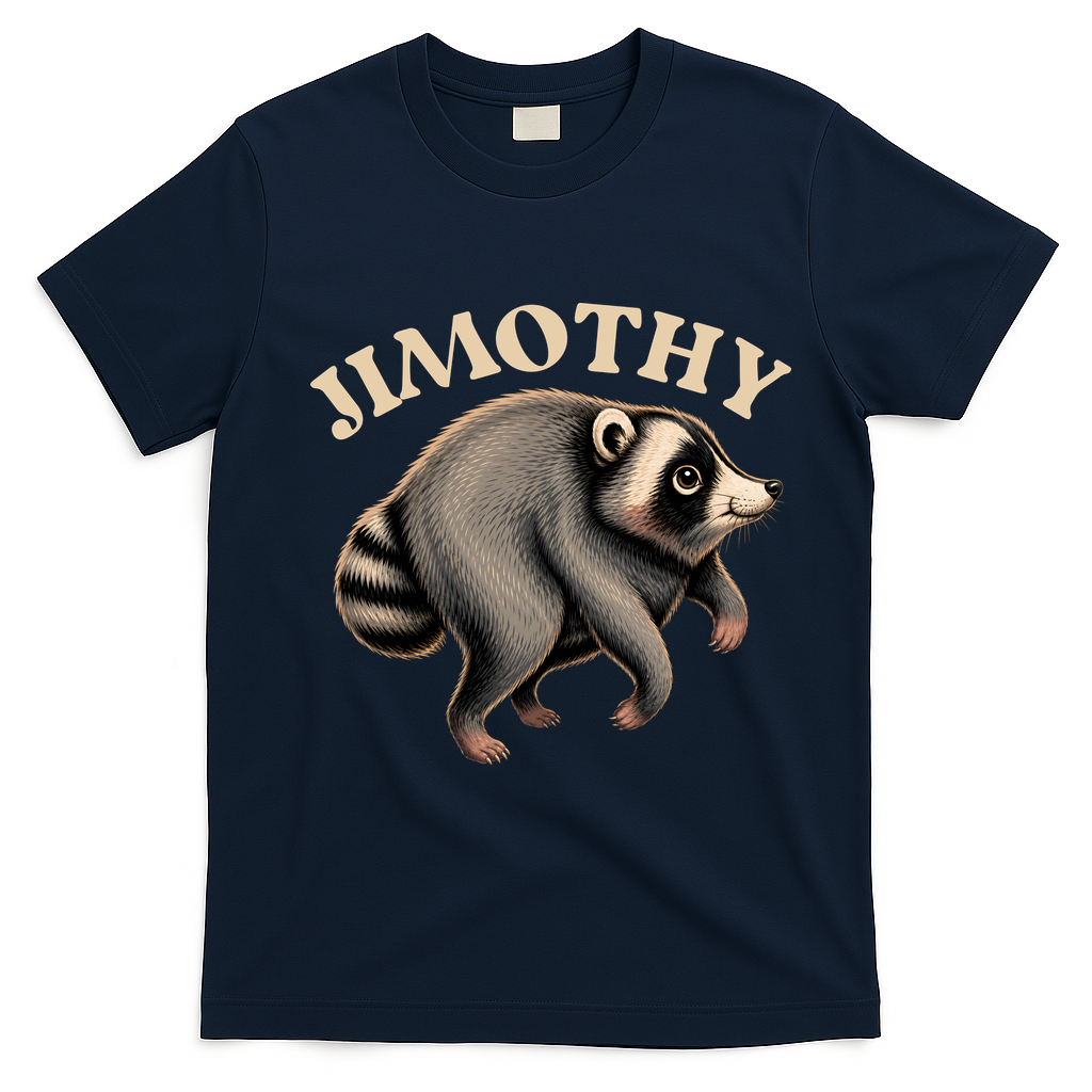 Charming Jimothy Raccoon Gift T-Shirt - Navy Blue