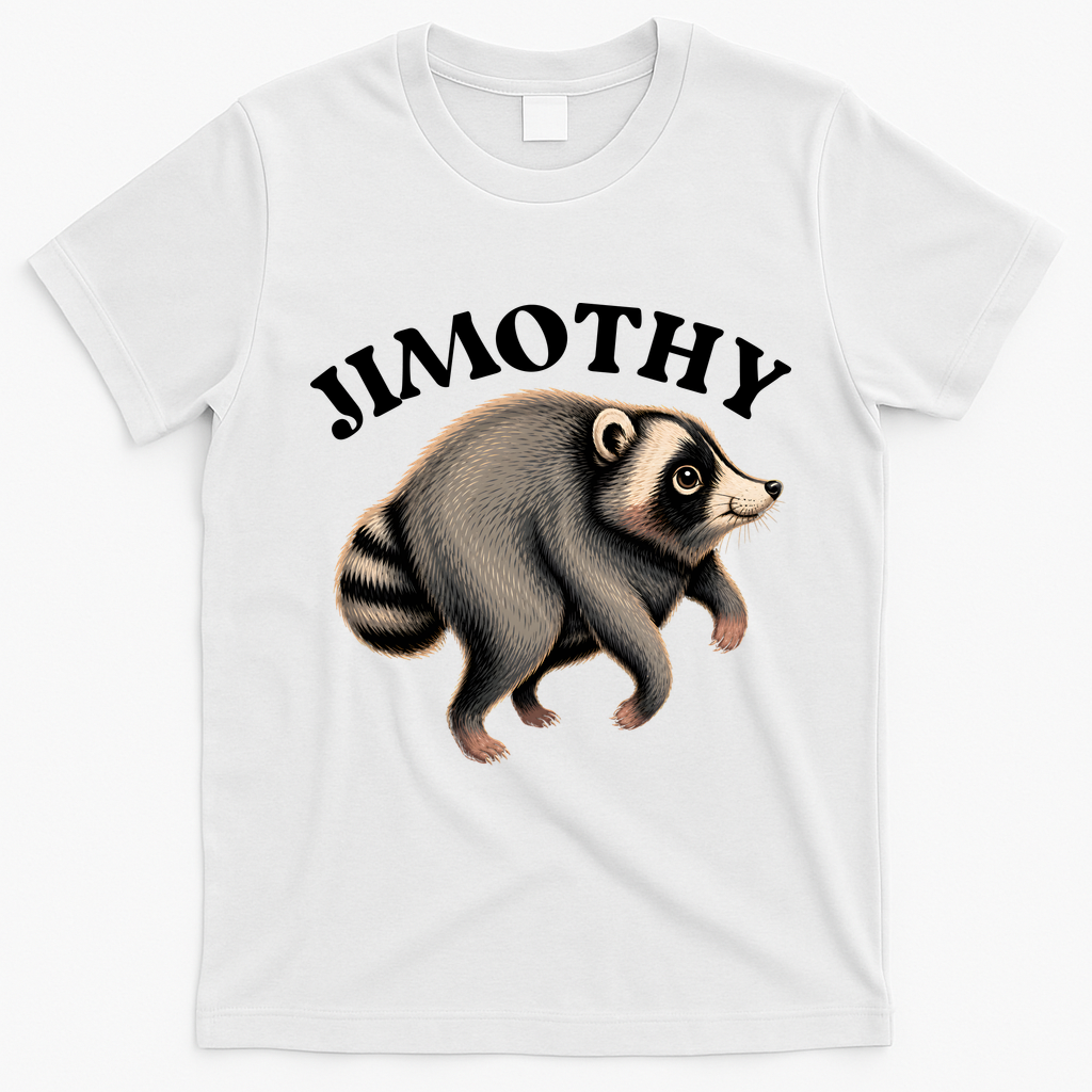 Charming Jimothy Raccoon Gift T-Shirt - White
