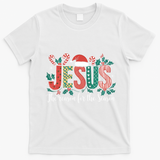 Christian Jesus The Reason Xmas Holiday Season Christmas T-Shirt - White