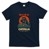 Catzilla Kaiju Cat Monster Japanese Retro - Navy