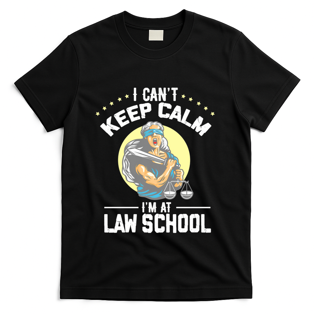 Cant Keep Calm At Law School Future Lawyer Scale Graduation Cute Gift T-Shirt - Black