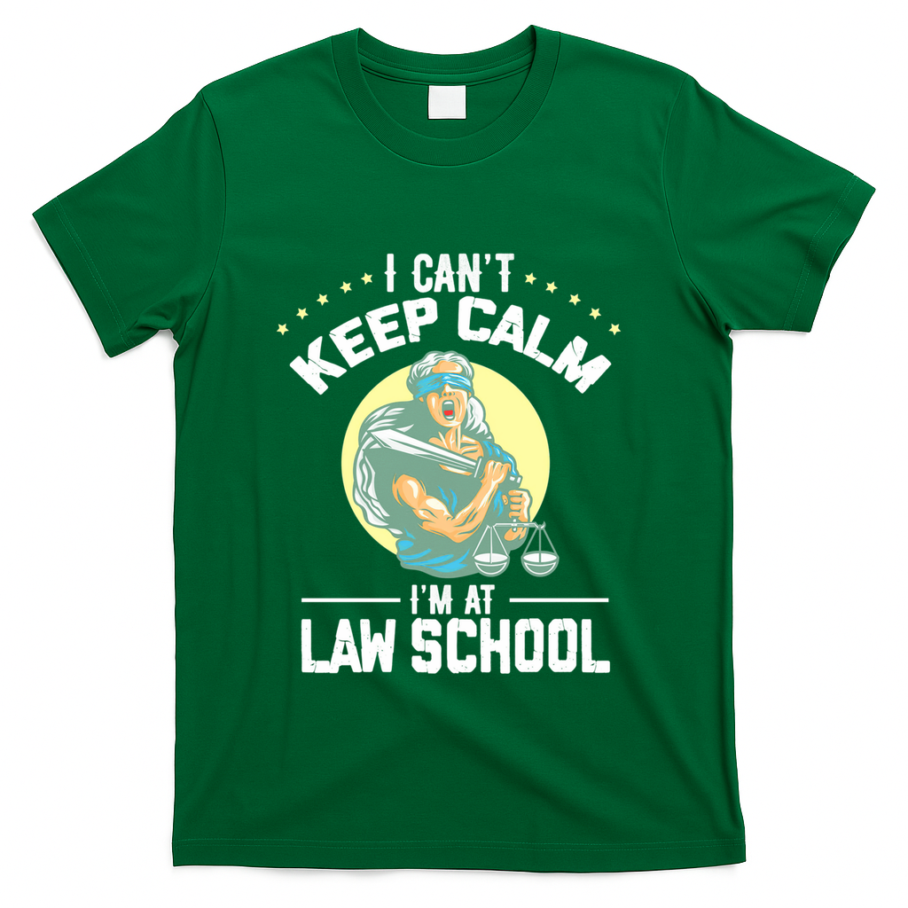 Cant Keep Calm At Law School Future Lawyer Scale Graduation Cute Gift T-Shirt - Green