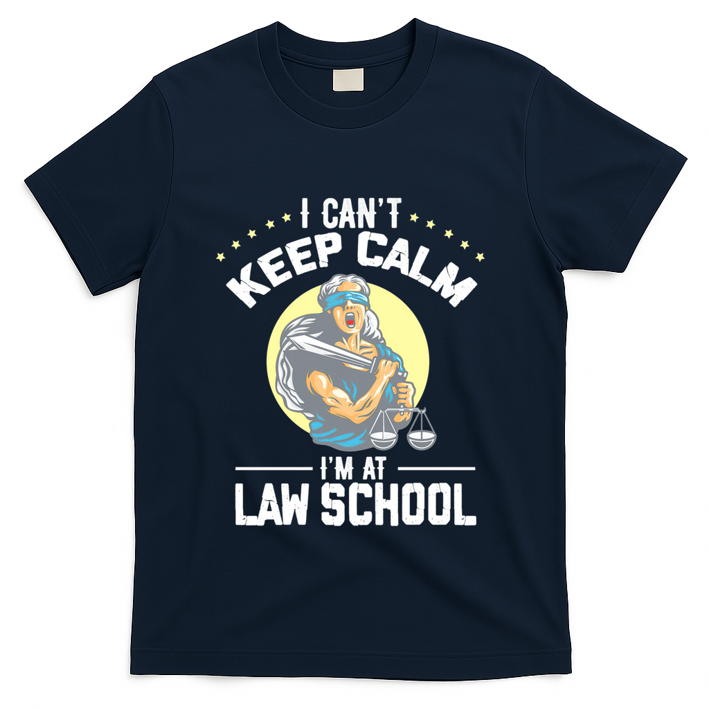 Cant Keep Calm At Law School Future Lawyer Scale Graduation Cute Gift T-Shirt - Navy