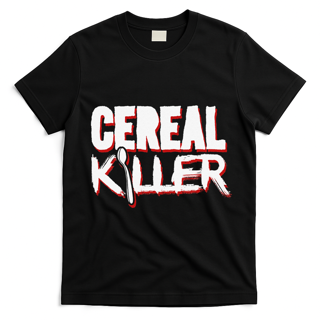 Cereal Killer Funny Halloween Costume T-Shirt - Black