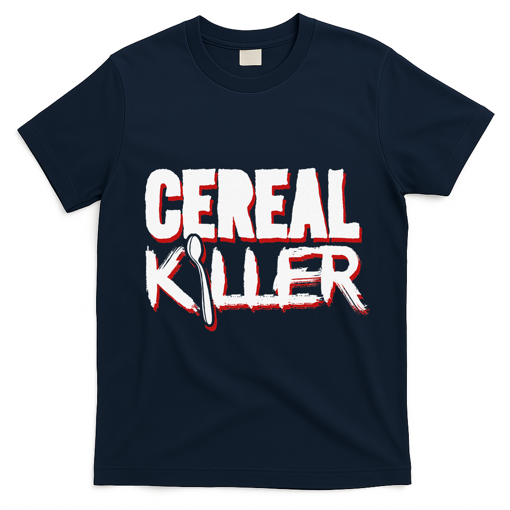 Cereal Killer Funny Halloween Costume T-Shirt - Navy Blue