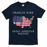 Charlie Kirk Great American Patriot T-Shirt - Navy