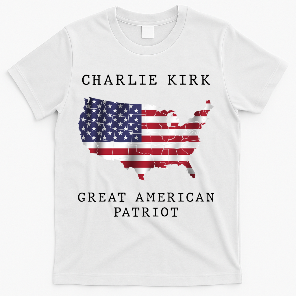 Charlie Kirk Great American Patriot T-Shirt - White