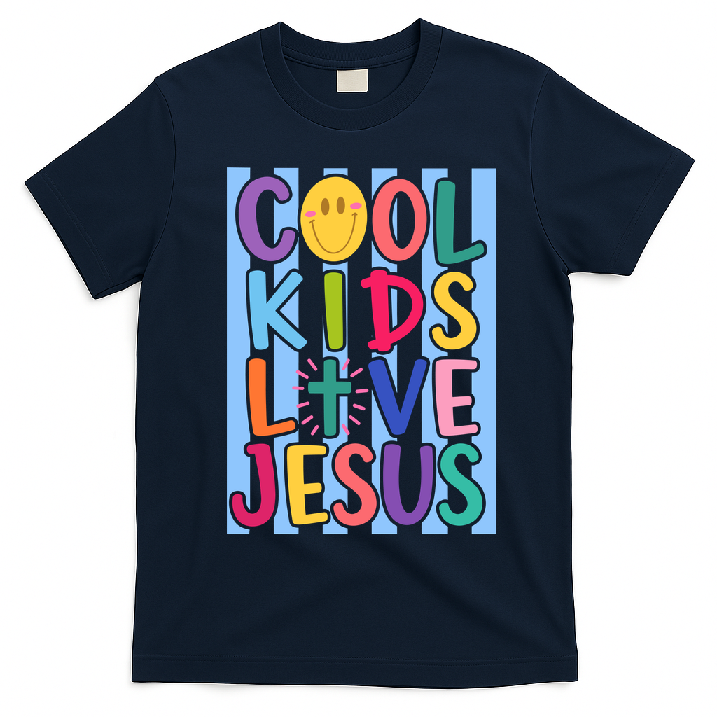 Cool Kids Love Jesus T-Shirt - Navy Blue