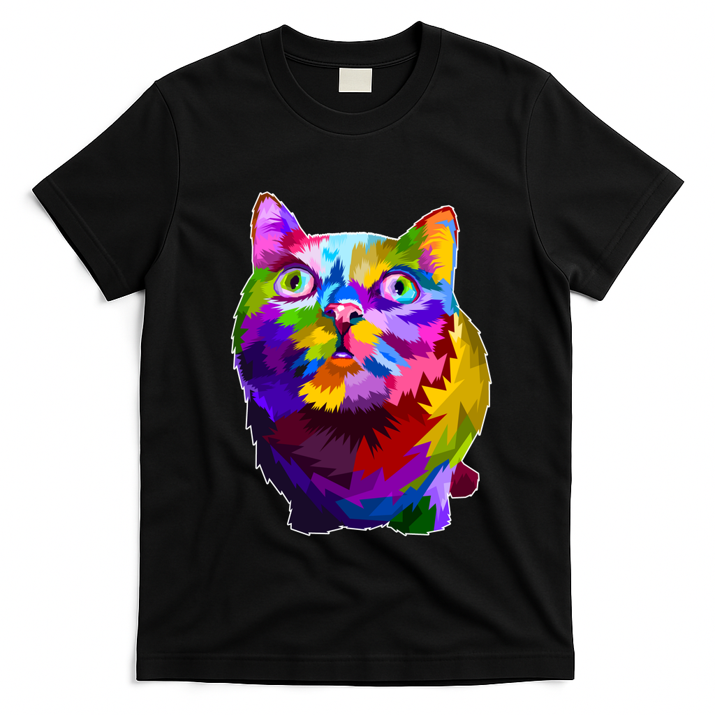 Colorful Kitten Nose Boop T-Shirt