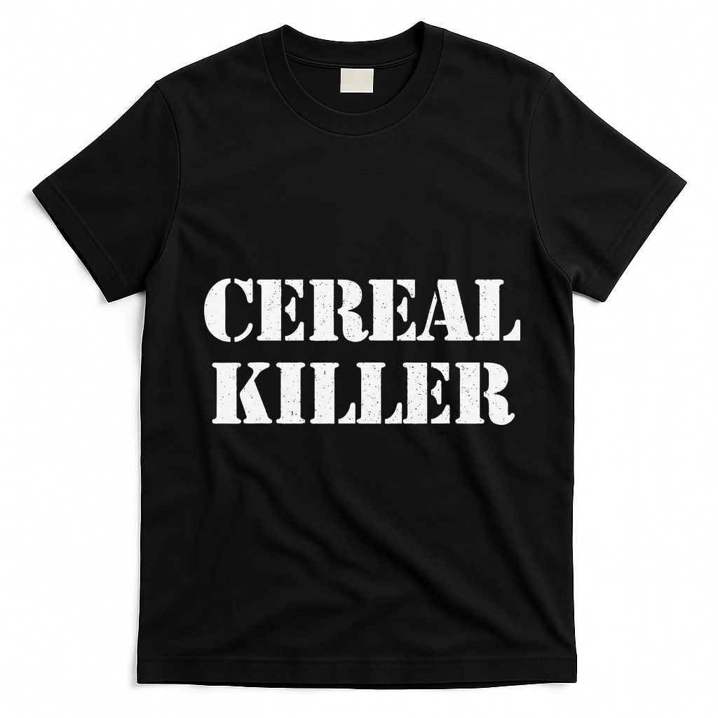 Cereal Killer Released Funny Halloween T-Shirt - Black