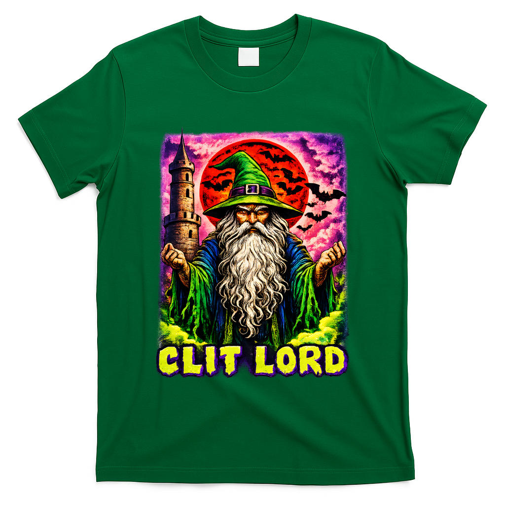 Clit Lord Funny Offensive Wizzard T-Shirt