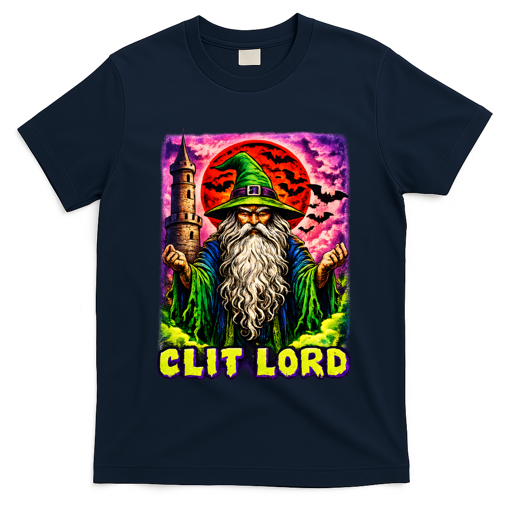 Clit Lord Funny Offensive Wizzard T-Shirt