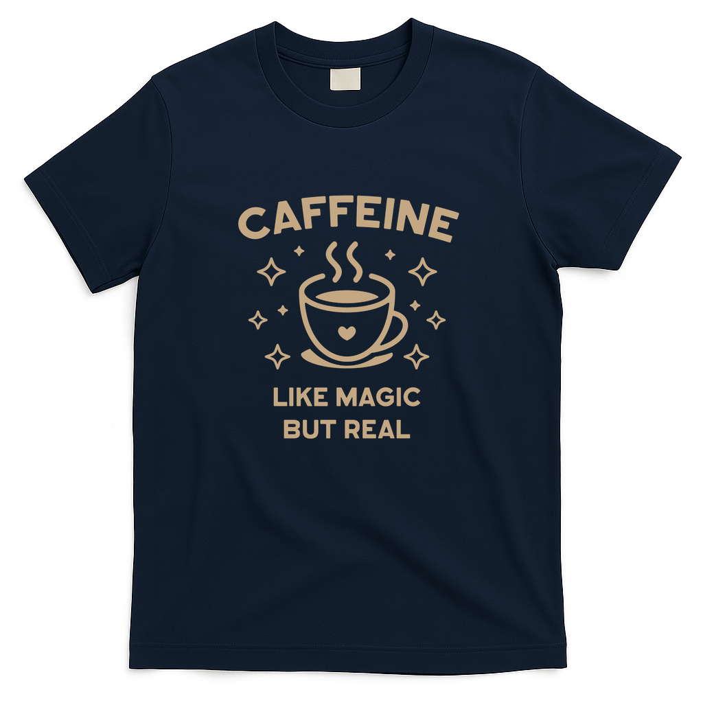 Caffeine Like Magic But Real Funny Coffee Saying - Navy