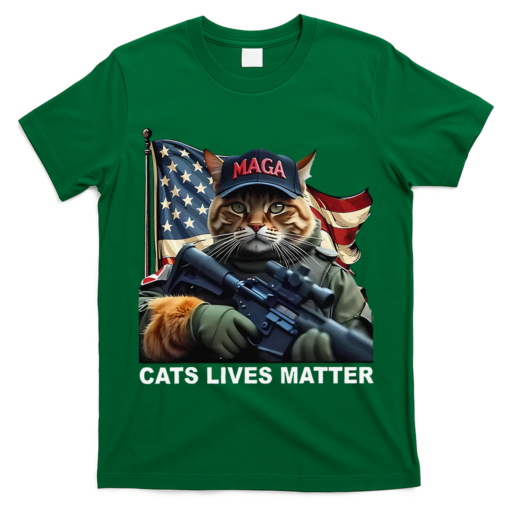 Cats Lives Matter Funny Trump 2024 Cat Maga Gift T-Shirt
