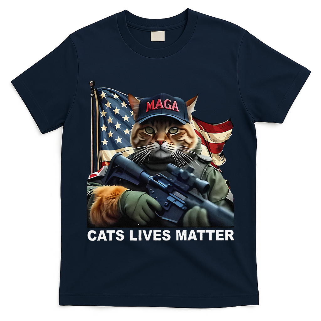 Cats Lives Matter Funny Trump 2024 Cat Maga Gift T-Shirt