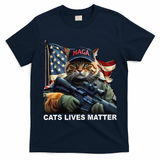 Cats Lives Matter Funny Trump 2024 Cat Maga Gift T-Shirt