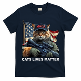 Cats Lives Matter Funny Trump 2024 Cat Maga T-Shirt