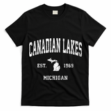 Canadian Lakes Michigan Mi Vintage Athletic T-Shirt
