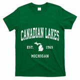 Canadian Lakes Michigan Mi Vintage Athletic T-Shirt