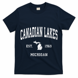 Canadian Lakes Michigan Mi Vintage Athletic T-Shirt