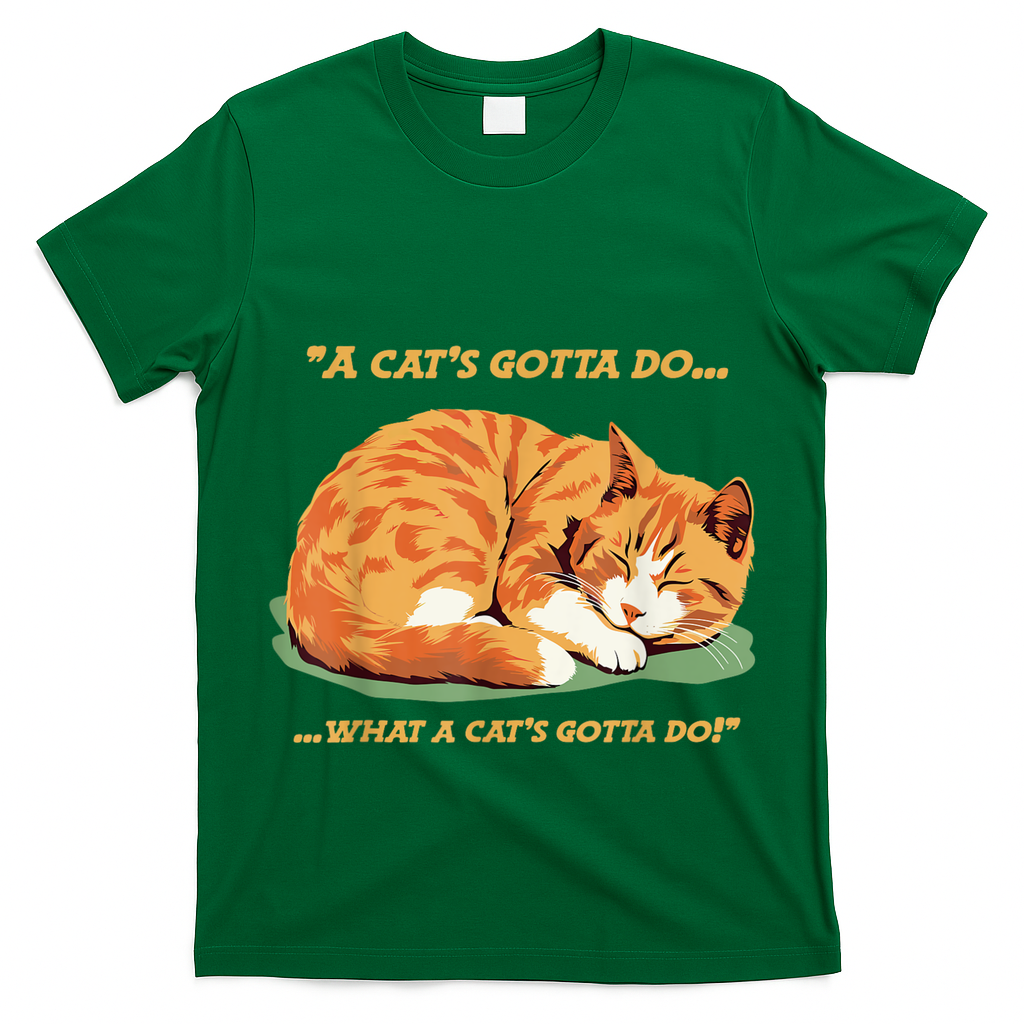 Cat Lover Sleeping Cat A Cats Gotta Do Funny Cat Saying T-Shirt