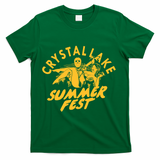 Crystal Lake Summer Fest Horror Movie Fan T-Shirt - Green