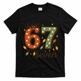 Christmas Lights Six Seven Funny 67 Meme Festive Vintage T-Shirt - Black