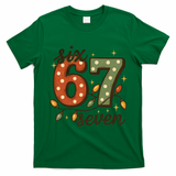 Christmas Lights Six Seven Funny 67 Meme Festive Vintage T-Shirt - Irish Green