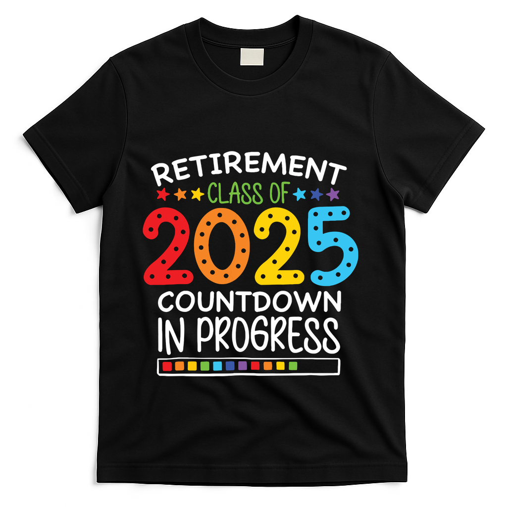 Countdown Loading Teacher T-Shirt - Black
