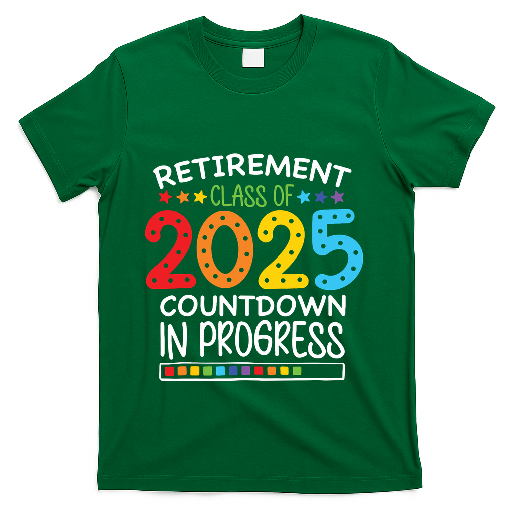 Countdown Loading Teacher T-Shirt - Green