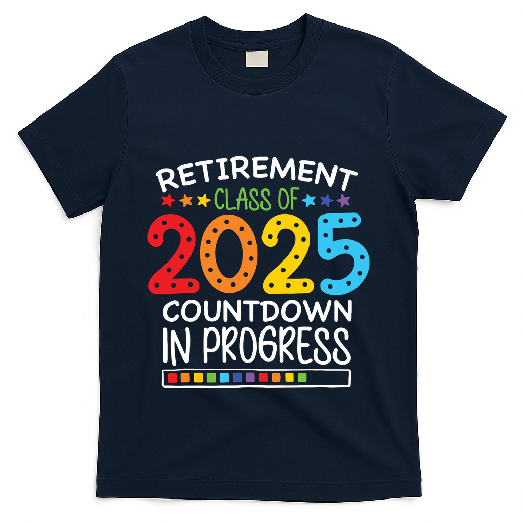 Countdown Loading Teacher T-Shirt - Navy