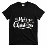 Classical Merry Christmas T-Shirt - Black
