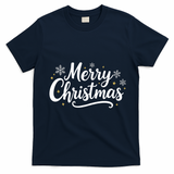 Classical Merry Christmas T-Shirt - Navy Blue