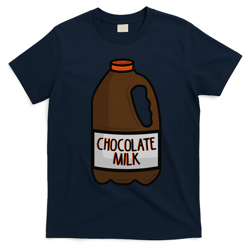 Chocolate Milk Costume Matching Halloween Costume T-Shirt - Navy Blue