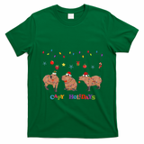 Capybara Merry Christmas Capy Holidays Capybara Christmas T-Shirt - Irish Green
